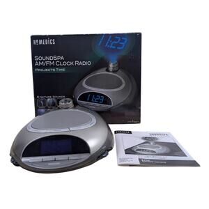 Homedics SS-4500 SoundSpa Alarm Clock Radio Sound Machine Time Projection Tested